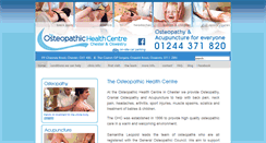 Desktop Screenshot of osteopathichealthcentre.co.uk